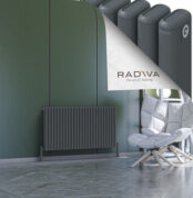 Radiva Kotto Alüminyum Radyatör 600x1166 Antrasit - 2KOT06001166B2TS - Alüminyum Radyatör