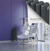 Radiva Kotto Alüminyum Radyatör 600x176 Koyu Antrasit - 2KOT06000176B6TS - Alüminyum Radyatör