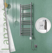Radiva Lanzarote Elektrikli Havlupan 400x1000 Ayna Polisajli Ktx3 200 Watt Spiral Kablolu - 1LAN04001000P2PE7020-K - Elektrikli Havlupan