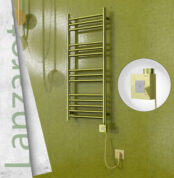 Radiva Lanzarote Elektrikli Havlupan 400x800 Altın Ktx1 200 Watt Spiral Kablolu - 1LAN04000800K2PEB020-K - Elektrikli Havlupan
