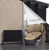 Radiva Mati Alüminyum Radyatör 600x1180 Siyah