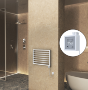 Radiva NAXOS Elektirikli Havlupan 800x578 Beyaz Mat (KTX3 Termostat) 300W Spiral Kablolu - 1NAX08000578B1ME7030-K - Elektrikli Havlupan