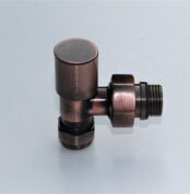Radiva Radyatör Vanası 1/2'' Bakır Eskitme Köşe Pex (Metal Volanlı 16*2mm Boru Bağl. Rakorlu) - 5BORSKSPX16K3P - Havlupan ve Radyatör Vanaları
