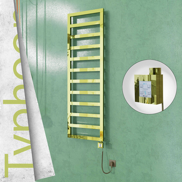 Radiva TYPHOON Elektrikli Paslanmaz Çelik Havlupan 500x1160 Altın (KTX4 Termostat) 300W Spiral Kablolu Radiva TYPHOON Elektrikli Paslanmaz Çelik Havlupan 500x1160 Altın (KTX4 Termostat) 300W Spiral Kablolu