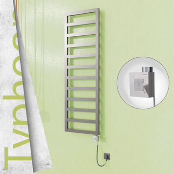 Radiva TYPHOON Elektrikli Paslanmaz Çelik Havlupan 500x1160 Satin Polisaj (KTX1 Termostat) 300W Spiral Kablolu Radiva TYPHOON Elektrikli Paslanmaz Çelik Havlupan 500x1160 Satin Polisaj (KTX1 Termostat) 300W Spiral Kablolu