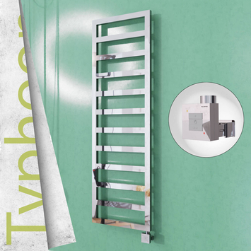 Radiva TYPHOON Elektrikli Paslanmaz Çelik Havlupan 500x1160 Ayna Polisaj (KTX1 Termostat) 300W - 1TYP05001160P2PEB030 - Elektrikli Havlupan