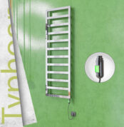Radiva TYPHOON Elektrikli Paslanmaz Çelik Havlupan 500x1160 Ayna Polisaj (On/Off Düğmeli) 300W - 1TYP05001160P2PE1030 - Elektrikli Havlupan