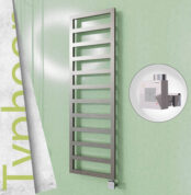 Radiva TYPHOON Elektrikli Paslanmaz Çelik Havlupan 500x1160 Satin Polisaj (KTX1 Termostat) 300W - 1TYP05001160P1SEB030 - Elektrikli Havlupan
