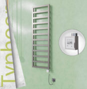 Radiva TYPHOON Elektrikli Paslanmaz Çelik Havlupan 500x1160 Satin Polisaj (KTX3 Termostat) 300W Spiral Kablolu - 1TYP05001160P1SE7030-K - Elektrikli Havlupan