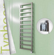 Radiva TYPHOON Elektrikli Paslanmaz Çelik Havlupan 500x1160 Satin Polisaj (KTX4 Termostat) 300W - 1TYP05001160P1SEC030 - Elektrikli Havlupan
