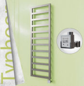 Radiva TYPHOON Elektrikli Paslanmaz Çelik Havlupan 500x1160 Satine Altın (KTX3 Termostat) 300W - 1TYP05001160K2SE7030 - Elektrikli Havlupan