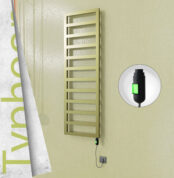 Radiva TYPHOON Elektrikli Paslanmaz Çelik Havlupan 500x1160 Satine Altın (On/Off Düğmeli) 300W - 1TYP05001160K2SE1030 - Elektrikli Havlupan