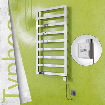 Radiva TYPHOON Elektrikli Paslanmaz Çelik Havlupan 500x1580 Ayna Polisaj (KTX3 Termostat) 600W Spiral Kablolu - 1TYP05001580P2PE7060-K - Elektrikli Havlupan