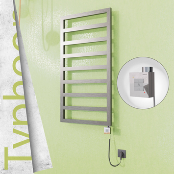 Radiva TYPHOON Elektrikli Paslanmaz Çelik Havlupan 500x1580 Satin Polisaj (KTX1 Termostat) 600W Spiral Kablolu - 1TYP05001580P1SEB060-K - Elektrikli Havlupan