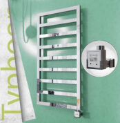Radiva TYPHOON Elektrikli Paslanmaz Çelik Havlupan 500x1580 Satin Polisaj (KTX3 Termostat) 600W - 1TYP05001580P1SE7060 - Elektrikli Havlupan