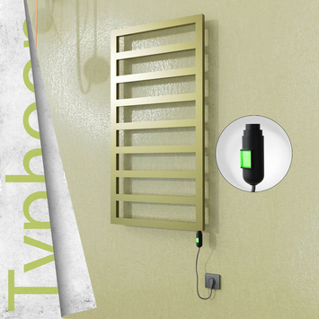 Radiva TYPHOON Elektrikli Paslanmaz Çelik Havlupan 500x1580 Satine Altın (On/Off Düğmeli) 600W - 1TYP05001580K2SE1060 - Elektrikli Havlupan