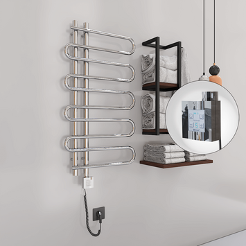 Radiva ZANTE Elektirikli Havlupan 500x1000 Krom (KTX4 Termostat) 200W Spiral Kablolu - 1ZTE05001000K1PEC020-K - Elektrikli Havlupan