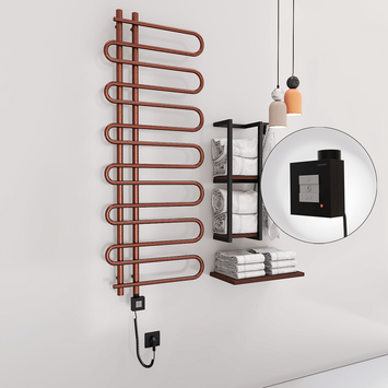 Radiva ZANTE Elektirikli Havlupan 600x1400 Bakır Eskitme (KTX1 Termostat) 300W Spiral Kablolu - 1ZTE06001400K3PEB030-K - Elektrikli Havlupan