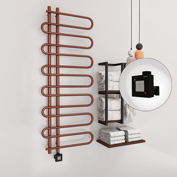 Radiva ZANTE Elektirikli Havlupan 600x1400 Bakır Eskitme (KTX1 Termostat) 300W - 1ZTE06001400K3PEB030 - Elektrikli Havlupan