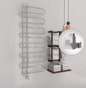 Radiva ZANTE Elektirikli Havlupan 600x1400  Krom (KTX1 Termostat) 300W