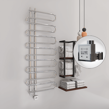 Radiva ZANTE Elektirikli Havlupan 600x1400 Krom (KTX3 Termostat) 300W - 1ZTE06001400K1PE7030 - Elektrikli Havlupan