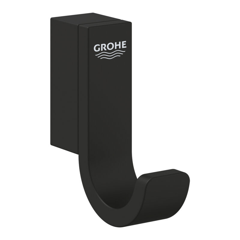 Grohe Selection Tekli Havlu/Bornoz Askısı, Hayalet Siyah - 41216KF0 - Askılık, Bornoz Askılığı