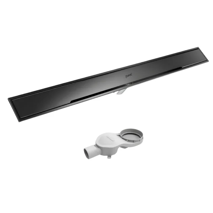 Hüppe Galata A Duş Kanalı 60 cm Mat Siyah Yandan Çıkışlı - 47H00210000MS014 - Duş Kanalı ve Yer Sifonu - 1