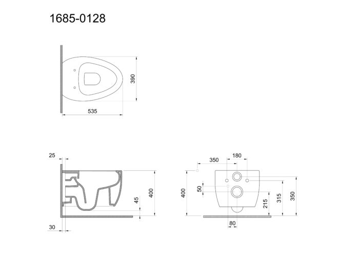 Bocchi Etna Rimless Asma Klozet-Mat Kahve