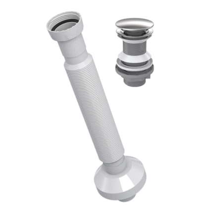 İz Yapı Felix Pop Up Sifon Paslanmaz Başlıklı + Körüklü Gider Borusu