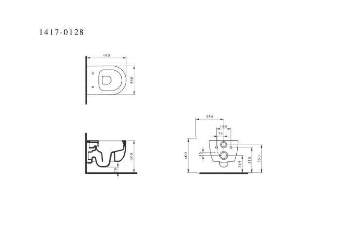 Bocchi V Tondo Rimless Asma Klozet Parlak Beyaz