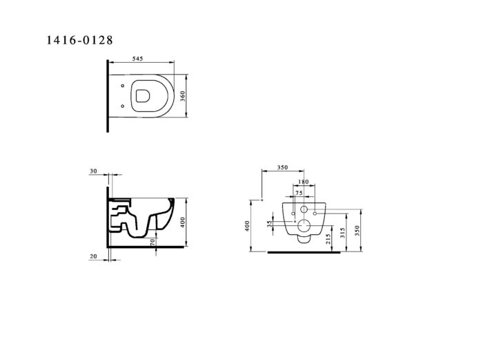 Bocchi V-Tondo Rimless Gizli Taharet Girişli Asma Klozet Buz Mavisi - BOC-1416-029-0128 - İNDİRİMLİ FIRSAT ÜRÜNLERİ - 1