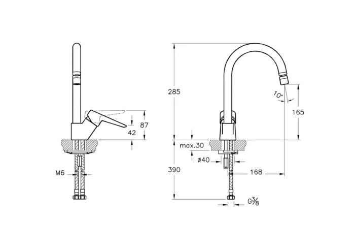 Vitra Solid S Mafsallı Eviye Bataryası