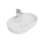 Kale Zero 2.0 60x40 Ada Oval Çanak Lavabo Mat Beyaz - 310200200689 - Çanak Lavabo