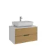 Kale Zero 2.0 Lavabo Dolabı 80 cm Beyaz/Meşe Beyaz Dikdörtgen (Lavabo Dahil) - 310300104369 - Banyo Alt Modülleri