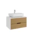 Kale Zero 2.0 Lavabo Dolabı 80 cm Beyaz/Meşe Mat Beyaz Dikdörtgen (Lavabo Dahil) - 310300104371 - Banyo Alt Modülleri