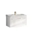 Kale Arte+ Lavabo Dolabı 100 cm Parlak Beyaz Altın (Lavabo Dahil) - 310300104385 - Banyo Alt Modülleri