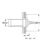 Grohe Allure Ankastre Stop Valf Sıva Üstü Grubu - 19334001 - Stop Valf - 4