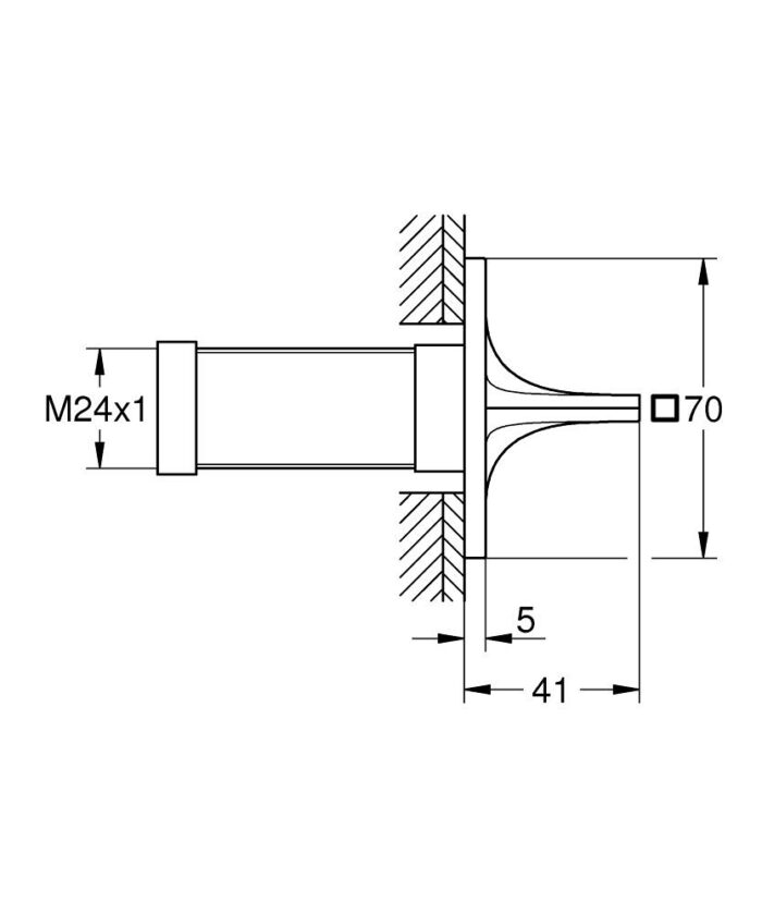 Grohe Allure Ankastre Stop Valf Sıva Üstü Grubu - 19334001 - Stop Valf - 4