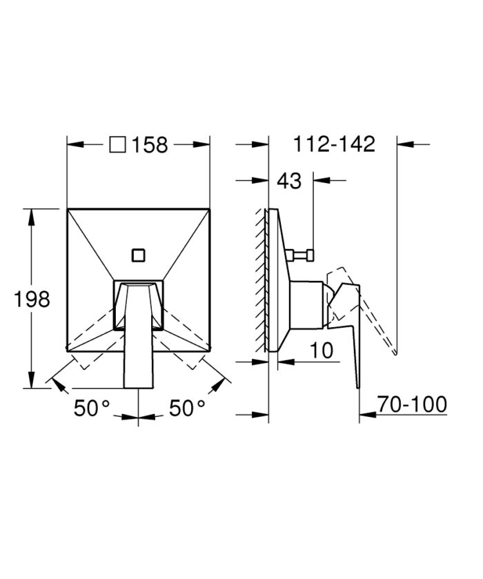 Grohe Allure Brilliant Ankastre Banyo/Duş Bataryası - 24279000 - Ankastre Banyo Bataryası - 2