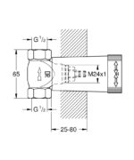 Grohe Ankastre Stop Valf İçin İç Gövde 1/2 - 29800000 - Ankastre Sıva Altı Grubu - 1