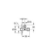 Grohe Ara Musluk (1/2 Giriş, 3/8 Çıkışlı) - 22018000 - Ara Musluk - 1