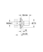 Grohe Bau Cosmopolitan Ankastre Stop Valf (Sıva Üstü Grubu) - 19917000 - Stop Valf - 2