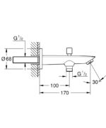 Grohe Baucosmopolitan Neutral Yön Değiştiricili Çıkış Ucu - 13425001 - Çıkış Ucu - 4