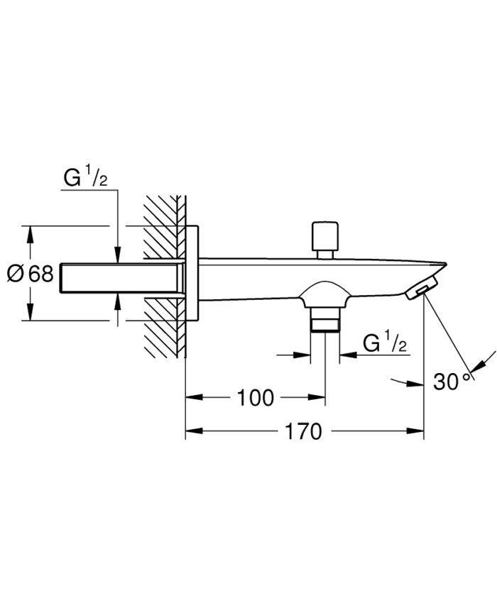 Grohe Baucosmopolitan Neutral Yön Değiştiricili Çıkış Ucu - 13425001 - Çıkış Ucu - 4