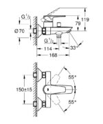 Grohe Bauedge Banyo Bataryası - 23605001 - Banyo Bataryaları - 4