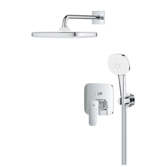 Grohe Cubeo Ankastre Banyo Bataryası, Tepe ve El Duşu Seti - 1053360000 - Ankastre Banyo Bataryası - 2