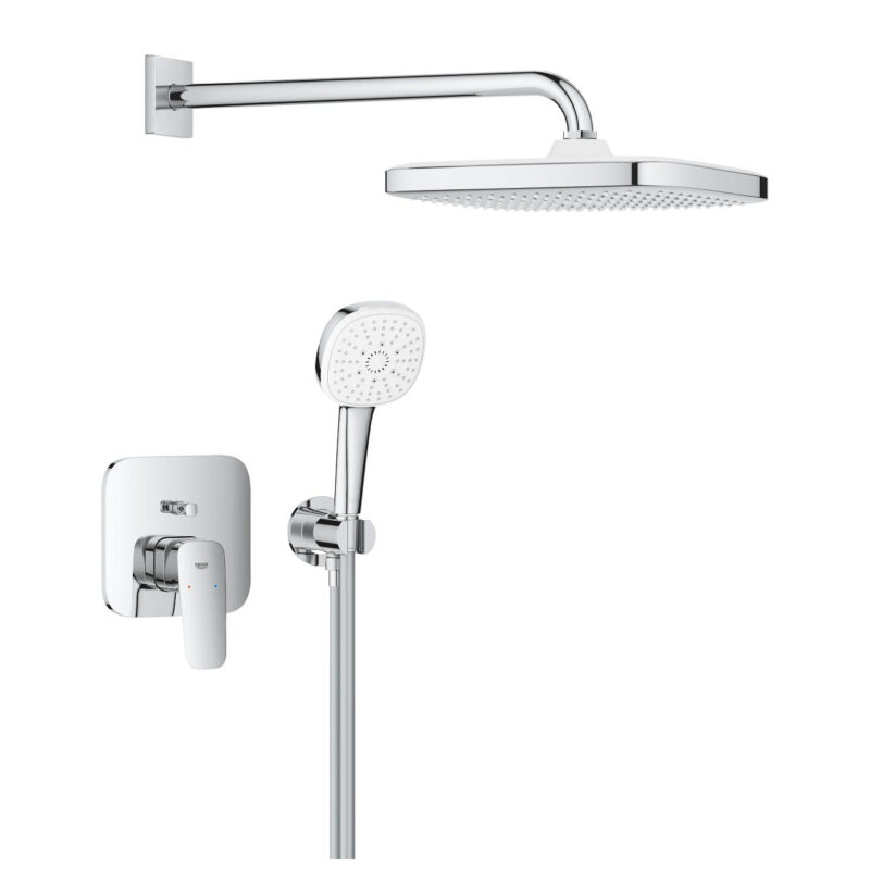 Grohe Cubeo Ankastre Banyo Bataryası, Tepe ve El Duşu Seti - 1053360000 - Ankastre Banyo Bataryası
