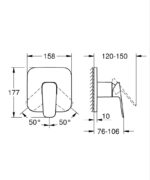 Grohe Cubeo Ankastre Duş Bataryası - 1017770000 - Ankastre Duş Bataryası - 4