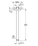 Grohe Duş Başlığı Dirseği, 292 mm - 27484000 - Duş Çıkış Dirseği - 1