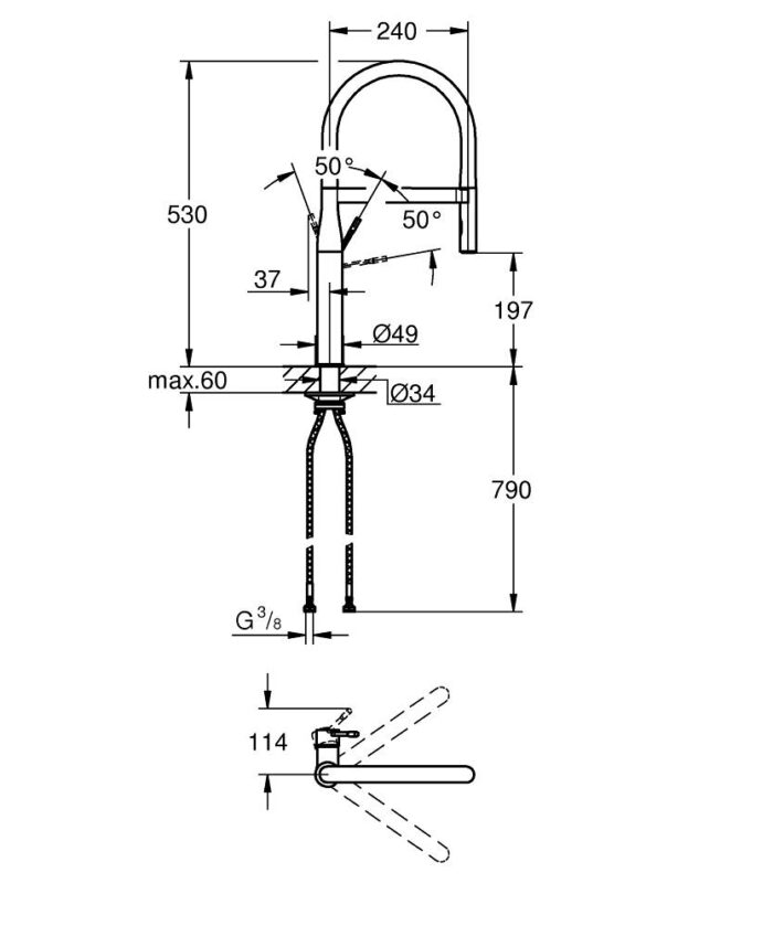 Grohe Essence Eviye Bataryası - 30503000 - Mutfak Eviye Bataryası - 3